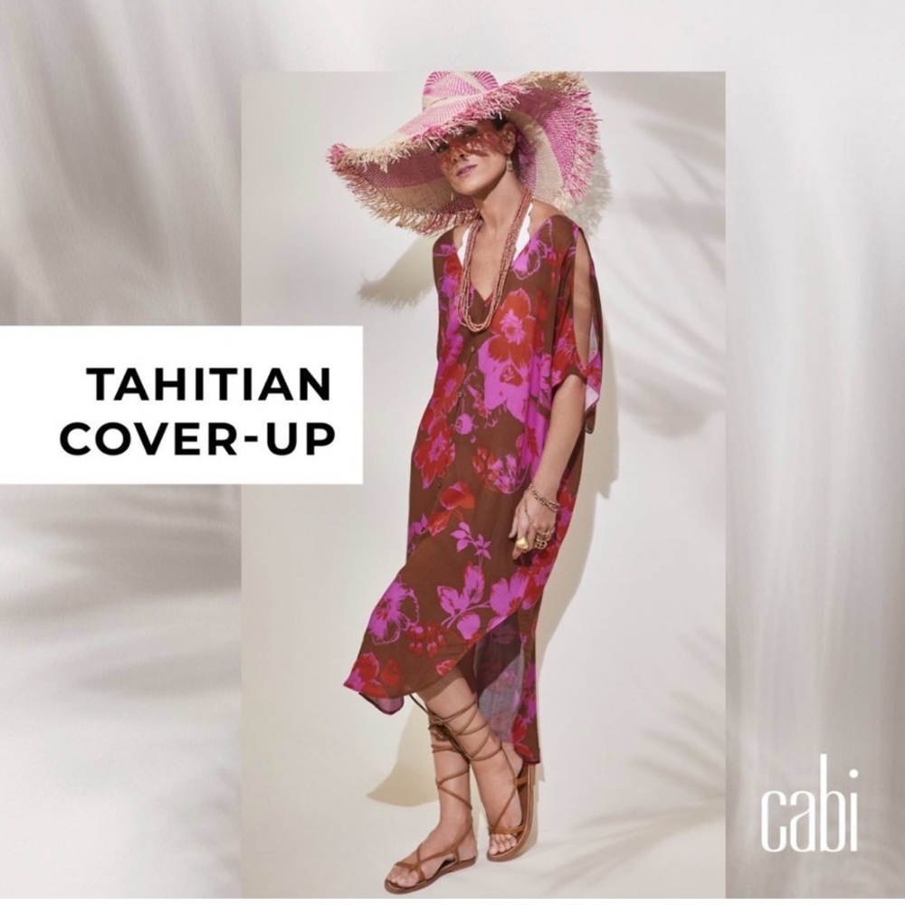CAbi Floral Coverup Flowy Floral Design